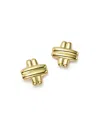 Bloomingdale's 14k Yellow Gold Medium Cross Stud Earrings - Exclusive In Gold