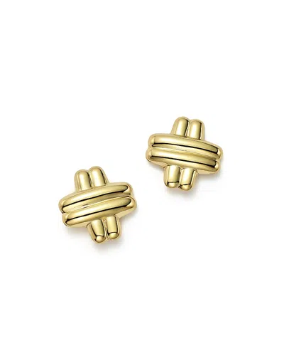 Bloomingdale's 14k Yellow Gold Medium Cross Stud Earrings - Exclusive