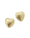 Bloomingdale's 14k Yellow Gold Medium Heart Stud Earrings - Exclusive In Gold