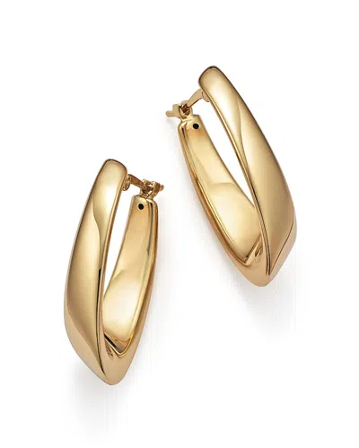 Bloomingdale's 14k Yellow Gold Medium Visor Hoop Earrings - Exclusive