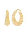 Bloomingdale's 14k Yellow Gold Mesh Design Hoop Earrings - Exclusive In Gold