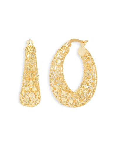 Bloomingdale's 14k Yellow Gold Mesh Design Hoop Earrings - Exclusive