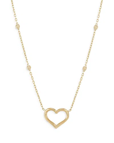 Bloomingdale's 14k Yellow Gold Open Heart Station Necklace, 18 - Exclusive
