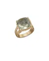 Bloomingdale's 14k Yellow Gold Prasiolite Ring - Exclusive In Green/gold