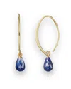 Bloomingdale's 14k Yellow Gold Simple Sweep Earrings With Sapphire - Exclusive In Multi