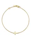 Bloomingdale's 14k Yellow Gold Small Cross Bracelet - Exclusive In Gold