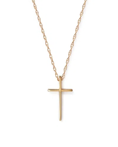 Bloomingdale's 14k Yellow Gold Small Cross Pendant Necklace, 18 - Exclusive