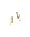 Bloomingdale's 14k Yellow Gold Textured Double Bar Stud Earrings - Exclusive In Gold