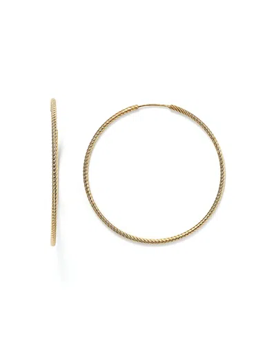 Bloomingdale's 14k Yellow Gold Twisted Endless Hoop Earrings - Exclusive