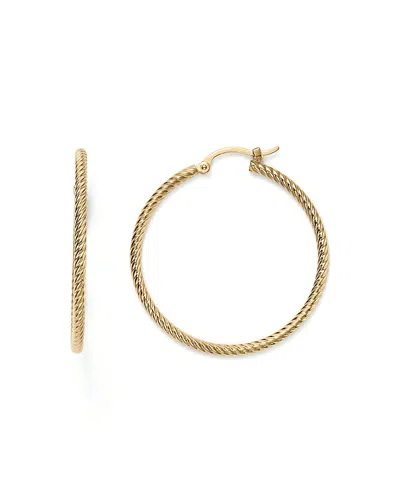 Bloomingdale's 14k Yellow Gold Twisted Hoop Earrings - Exclusive