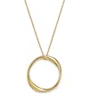 Bloomingdale's 14k Yellow Gold Twisted Ring Pendant Necklace, 18 - Exclusive In Gold