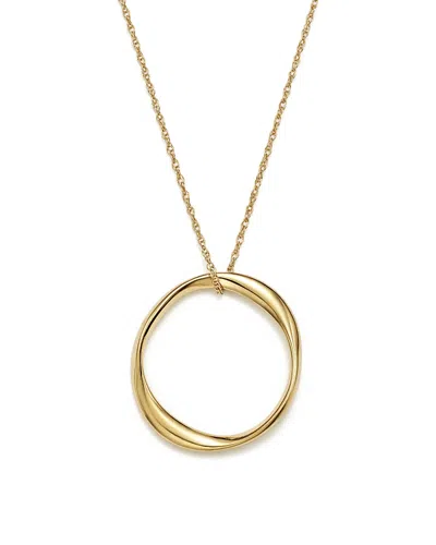 Bloomingdale's 14k Yellow Gold Twisted Ring Pendant Necklace, 18 - Exclusive