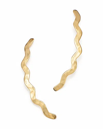 Bloomingdale's 14k Yellow Gold Zigzag Hammered Climber Earrings - Exclusive