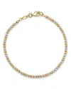 Bloomingdale's 14k Yellow, White And Rose Gold Beaded Bracelet - Exclusive In Gold