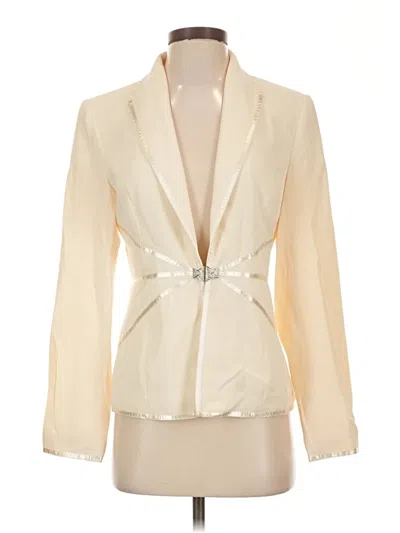 Pre-owned Bloomingdale's 3/4 Sleeve Top Ivory Plunge Neckline Tops