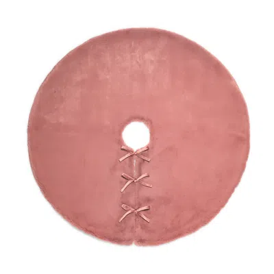 Bloomingdale's 48 Faux Fur Double Sided Printed Tree Skirt In Pink