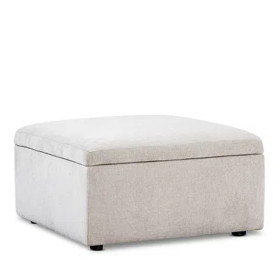 Bloomingdale's Alice Medium Square Storage Ottoman, In Fabric In White