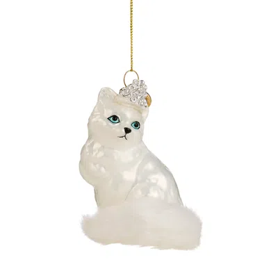 Bloomingdale's Alice + Olivia Glass Cat Ornament In White