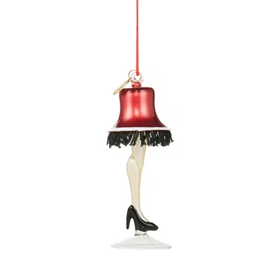 Bloomingdale's Alice + Olivia Red Leg Lamp Ornament In White