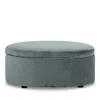 Bloomingdale's Alta Large Round Storage Ottoman, In Fabric In Monaco Spa