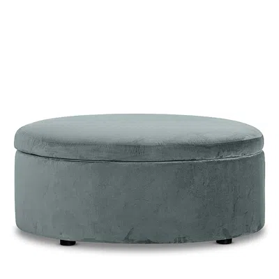 Bloomingdale's Alta Large Round Storage Ottoman, In Fabric In Monaco Spa