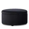 Bloomingdale's Alta Medium Circle Ottoman In Black