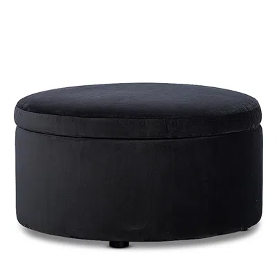 Bloomingdale's Alta Medium Circle Ottoman In Black