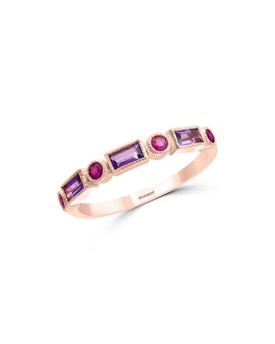 Bloomingdale's Amethyst & Ruby Ring In 14k Rose Gold - Exclusive In Multi/rose Gold