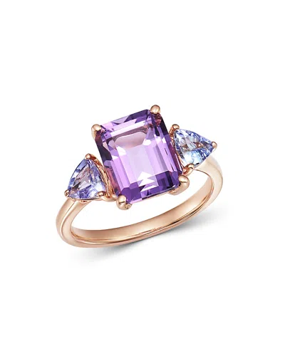 Bloomingdale's Amethyst & Tanzanite Cocktail Ring In 14k Rose Gold - Exclusive In Multi/rose Gold