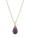Bloomingdale's Amethyst Briolette Pendant Necklace In 14k Yellow Gold, 18 - Exclusive In Amethyst