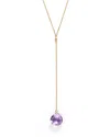 Bloomingdale's Amethyst Briolette Y-necklace In 14k Yellow Gold, 22 - Exclusive In Purple/gold
