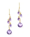 Bloomingdale's Amethyst Chandelier Earrings In 14k Yellow Gold - Exclusive In Purple/gold