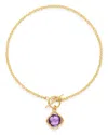 Bloomingdale's Amethyst Clover Bracelet In 14k Yellow Gold - Exclusive In Purple/gold