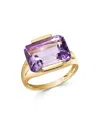 Bloomingdale's Amethyst East-west Ring In 14k Yellow Gold - Exclusive In Purple/gold