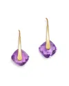Bloomingdale's Amethyst Faceted Drop Earrings In 14k Yellow Gold - Exclusive In Purple/gold