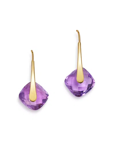 Bloomingdale's Amethyst Faceted Drop Earrings In 14k Yellow Gold - Exclusive In Purple/gold