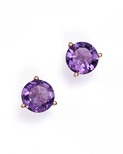 Bloomingdale's Amethyst Stud Earrings In 14k Rose Gold - Exclusive In Amethyst/rose Gold