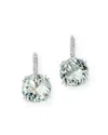 Bloomingdale's Aquamarine & Diamond Drop Earrings In 14k White Gold - Exclusive In Blue/white