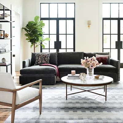 Bloomingdale's Artisan Collection Blair 2-piece Sectional In Vance Charcoal