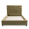 Bloomingdale's Artisan Collection Spencer Tufted Upholstery Queen Bed In Vance Mustard
