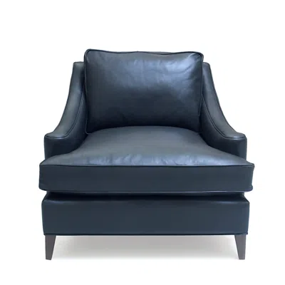 Bloomingdale's Artisan Collection Charlotte Leather Chair - Exclusive In Logan Sapphire