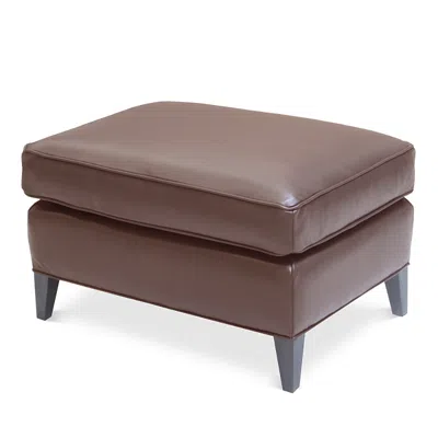 Bloomingdale's Artisan Collection Charlotte Leather Ottoman - Exclusive In Logan Derby