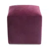 Bloomingdale's Artisan Collection Jax Velvet Cube Ottoman In Vance Burgundy