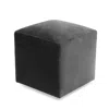 Bloomingdale's Artisan Collection Jax Velvet Cube Ottoman In Vance Charcoal