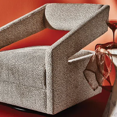 Bloomingdale's Artisan Collection Nora Swivel Chair In Austin Shell