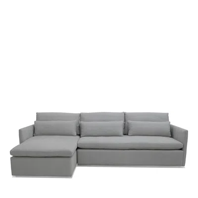 Bloomingdale's Artisan Collection Rose Sectional In Daly Silver