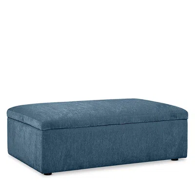 Bloomingdale's Auburn Large Rectangle Storage Ottoman, In Fabric In Blue