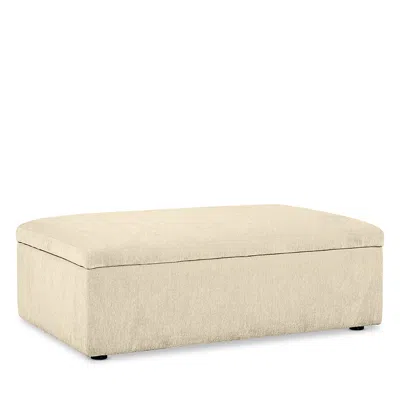 Bloomingdale's Auburn Large Rectangle Storage Ottoman, In Fabric In Opulent Snow