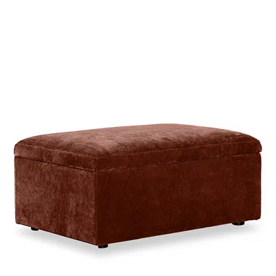 Bloomingdale's Auburn Medium Rectangle Ottoman, In Fabric In Monaco Rust