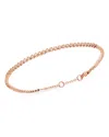 Bloomingdale's Bezel-set Diamond Stacking Bracelet In 14k Rose Gold, 0.25 Ct. T. W. - Exclusive In White/rose Gold